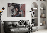 Cat Woman Glass Wall Art