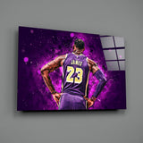 Lebron James Glass Wall Art