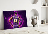 Lebron James Glass Wall Art