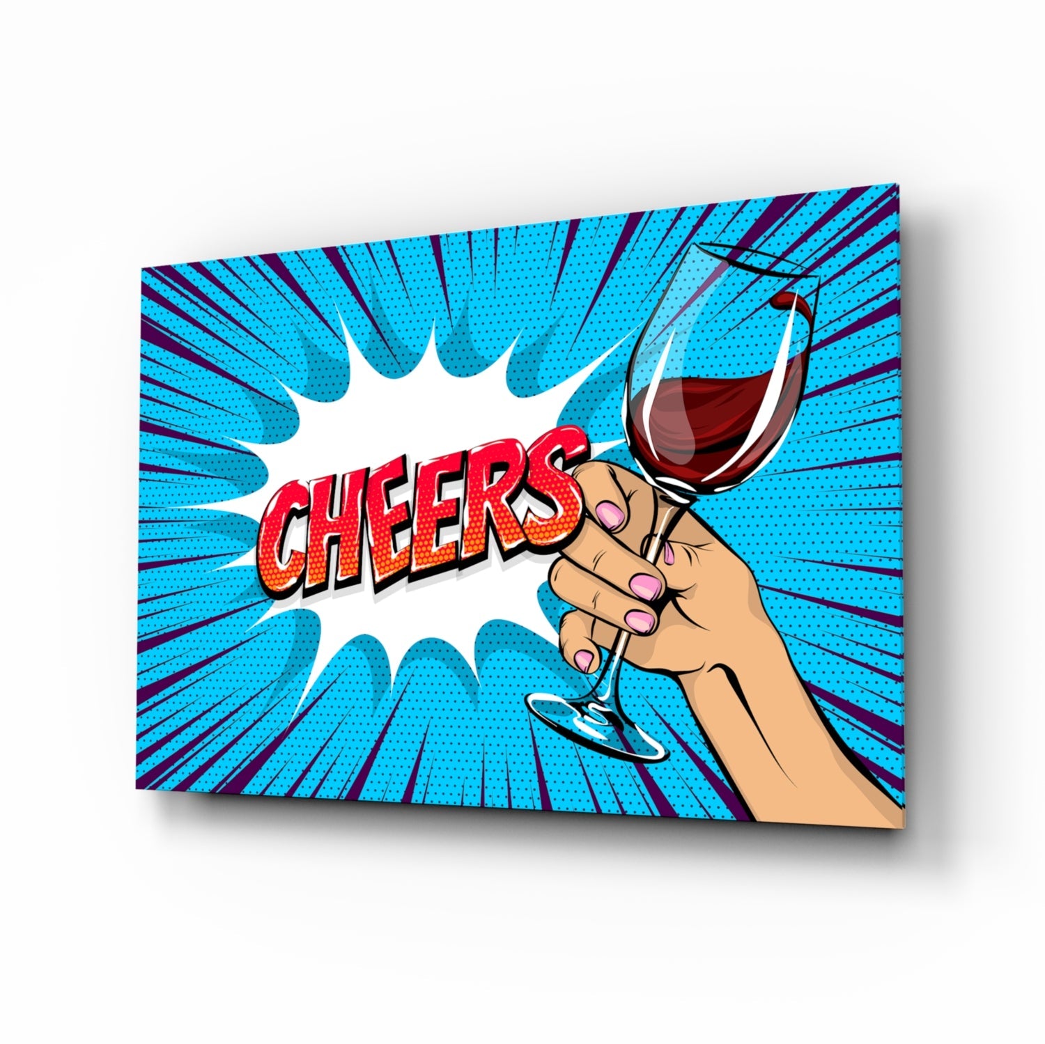 Cheers Glass Wall Art