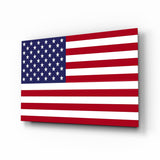 Flag of the United States Glass Wall Art