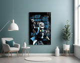 Luke Kuechly Glass Wall Art