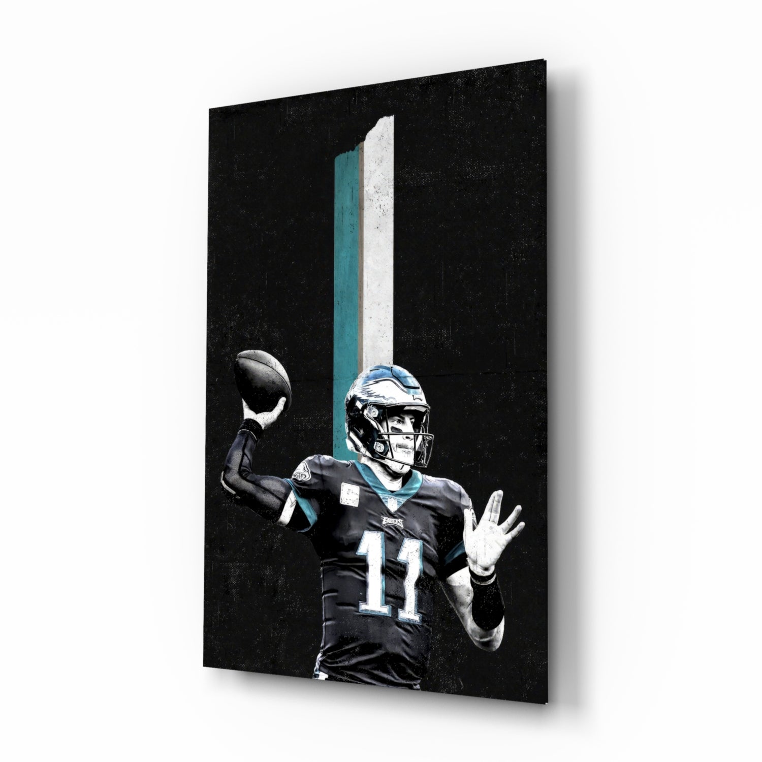 Carson Wentz Glass Wall Art