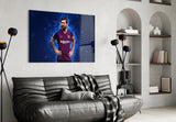 Messi Glass Wall Art