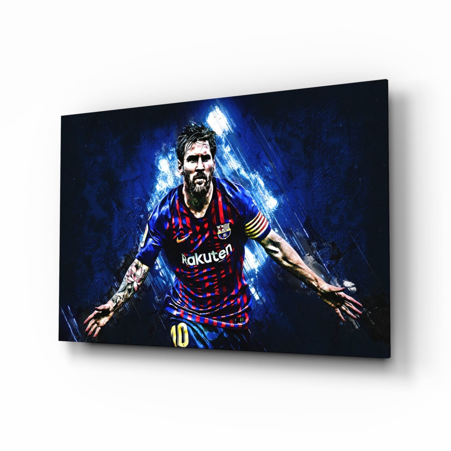 Messi Glass Wall Art