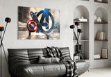 Captain America Glass Wall Art