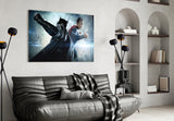 Batman vs Superman Glass Wall Art