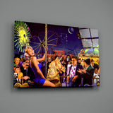 Marilyn Humphrey Theme Park Glass Wall Art