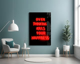 Over Thinking Glass Wall Art