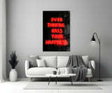 Over Thinking Glass Wall Art