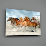 Horses Glass Wall Art