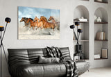 Horses Glass Wall Art