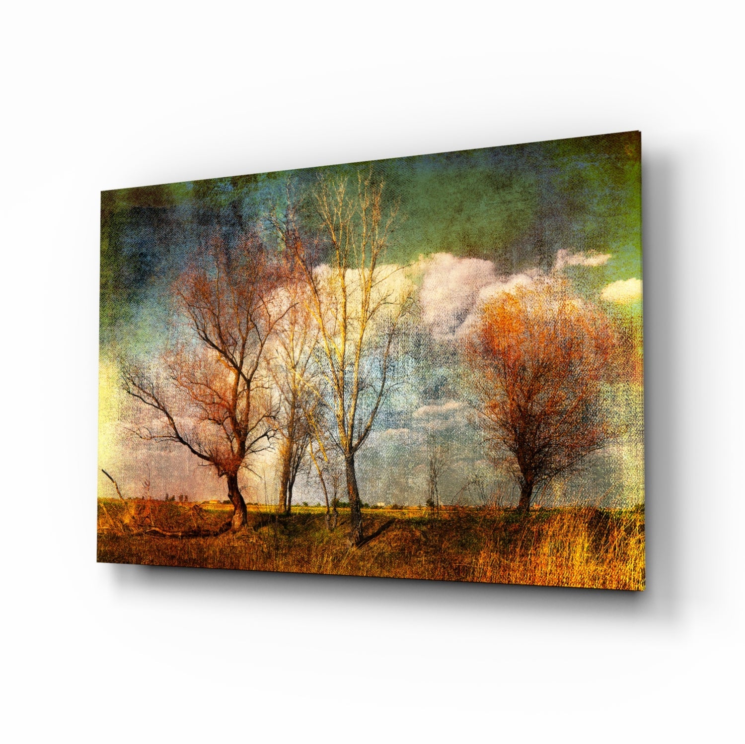 Autumn Trees Glass Wall Art