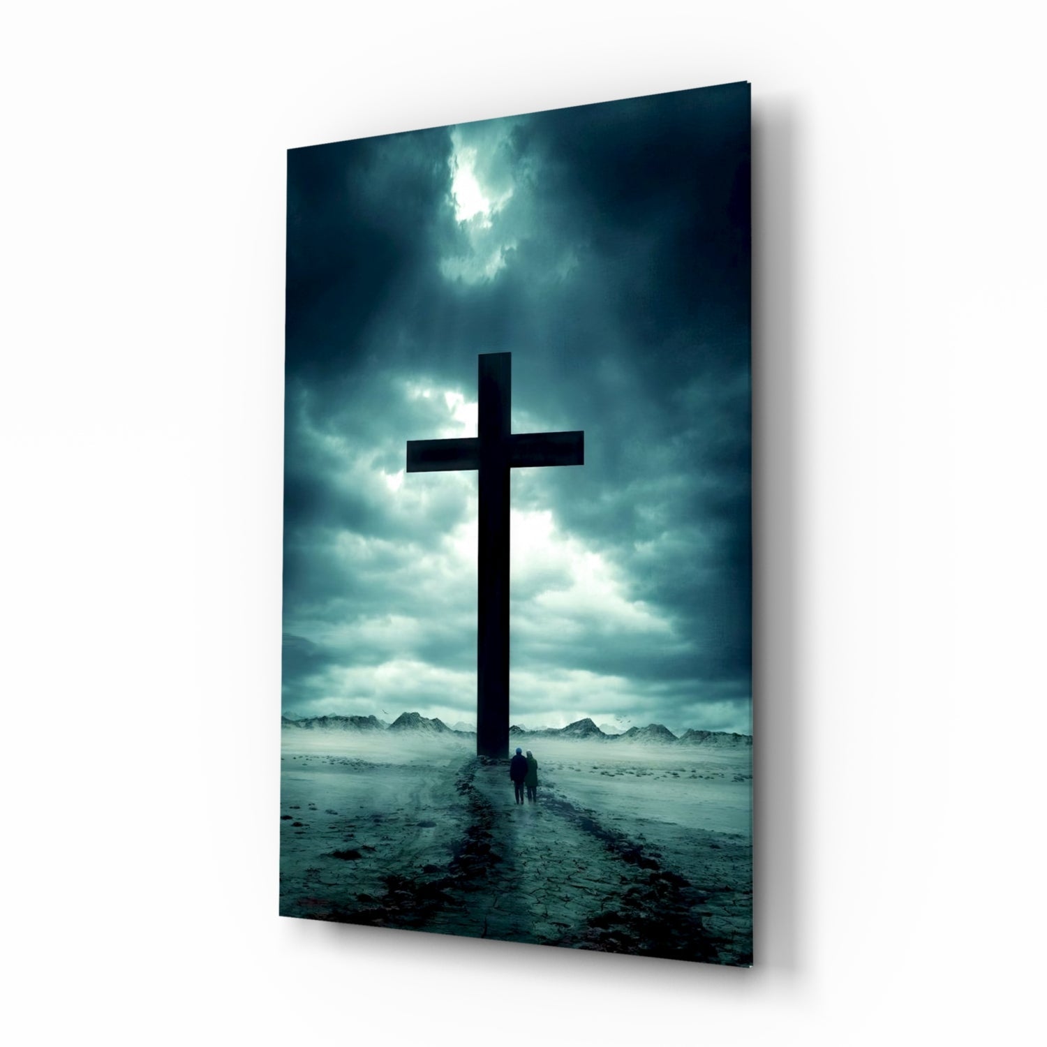 Cross Glass Wall Art