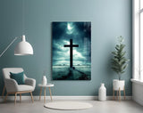 Cross Glass Wall Art