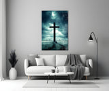 Cross Glass Wall Art