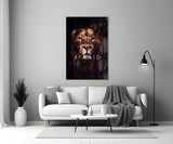 Lion Glass Wall Art