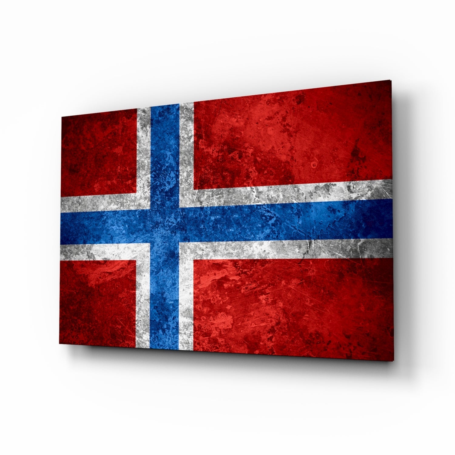 Flag of Norway Glass Wall Art