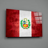 Flag of Peru Glass Wall Art