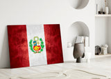 Flag of Peru Glass Wall Art