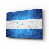 Flag of Honduras Glass Wall Art