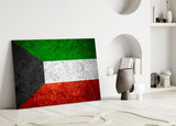 Flag of Kuwait Glass Wall Art