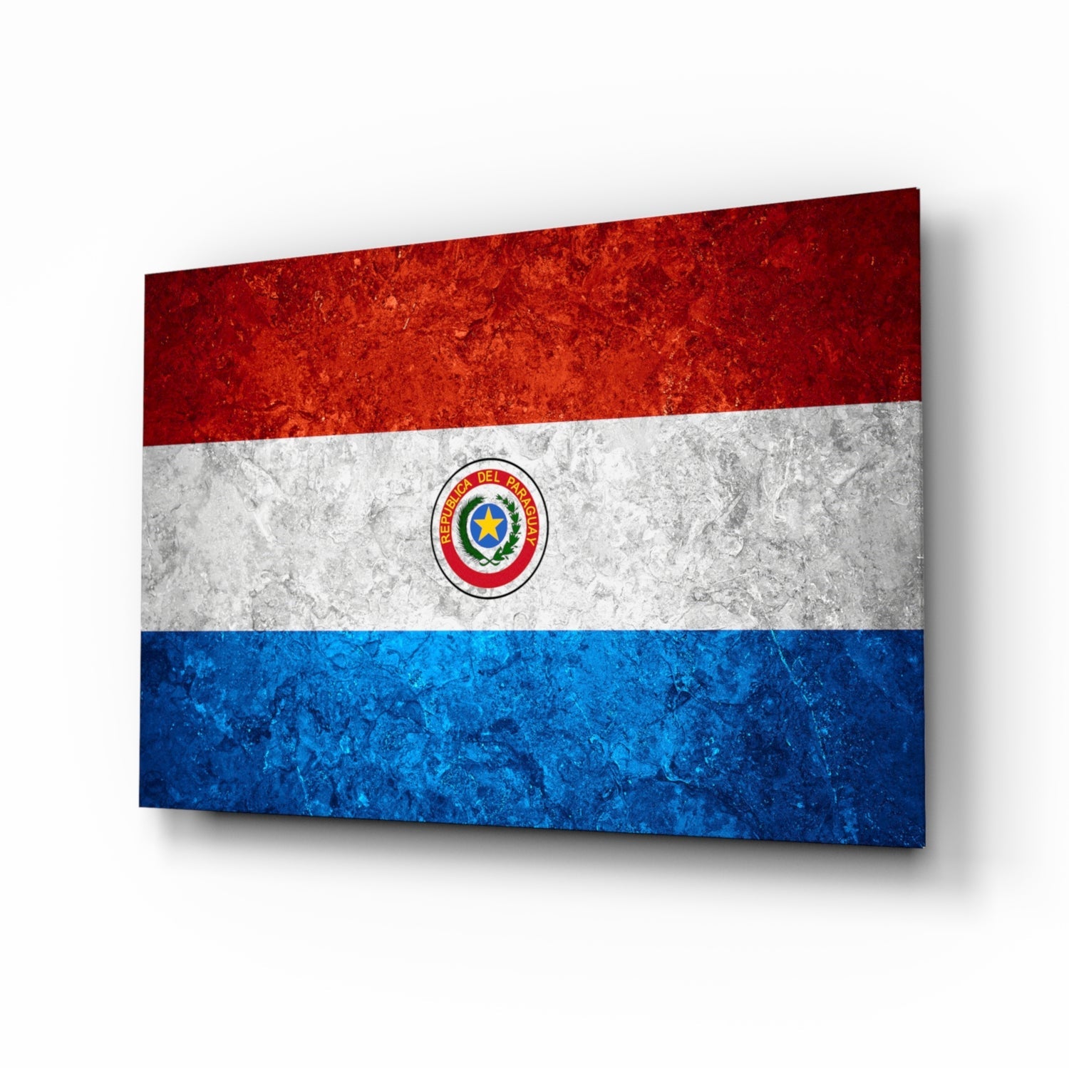 Flag of Paraguay Glass Wall Art