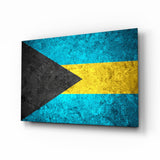 Flag of Bahamas Glass Wall Art