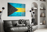 Flag of Bahamas Glass Wall Art