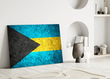 Flag of Bahamas Glass Wall Art