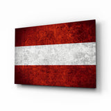 Flag of Austria Glass Wall Art