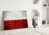 Flag of Poland Glass Wall Art