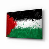 Flag of Palestina Glass Wall Art