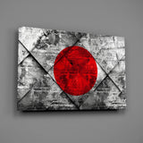 Flag of Japan Glass Wall Art