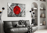 Flag of Japan Glass Wall Art