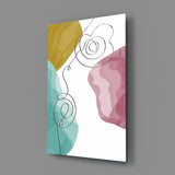 Abstract Shapes Glass Wall Art | insigneart.co.uk