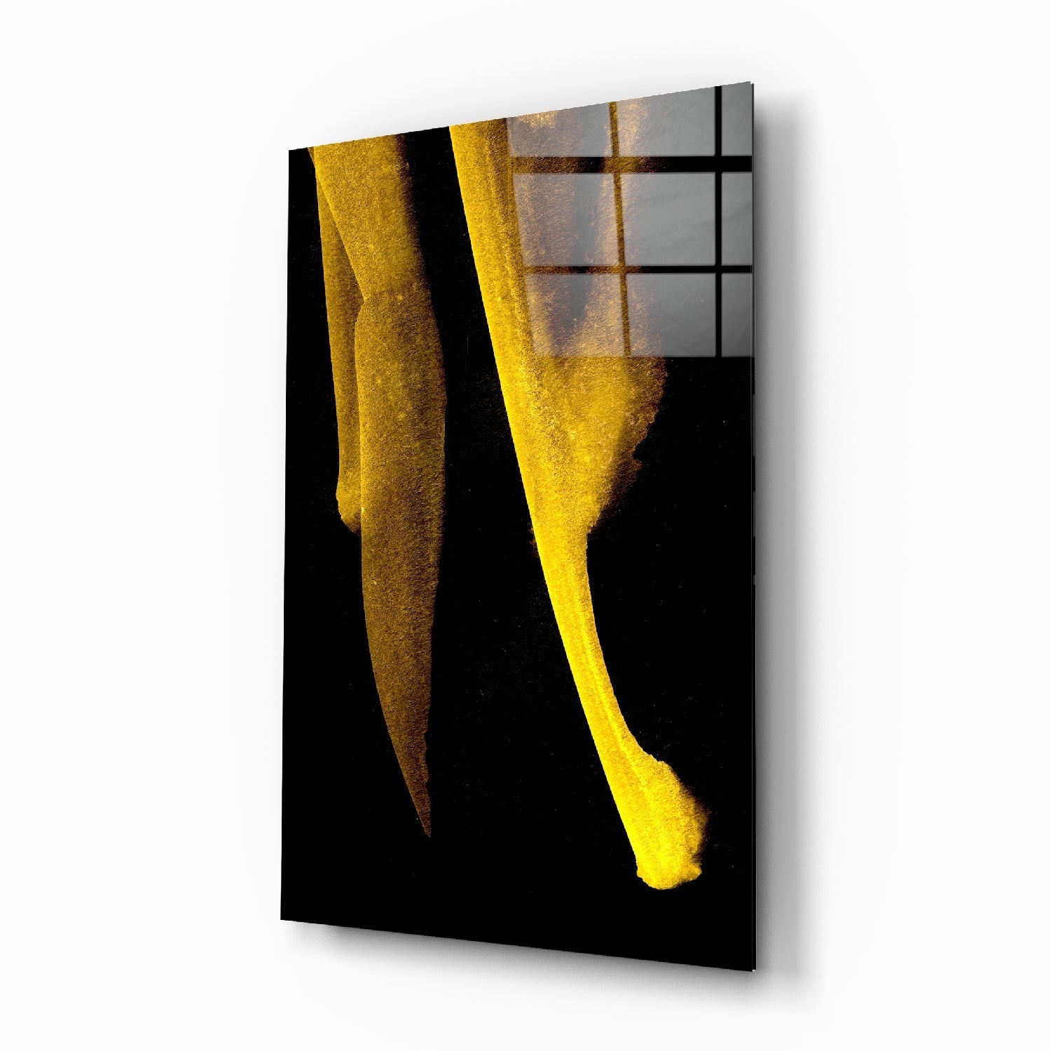 Yellow Story Glass Wall Art | insigneart.co.uk