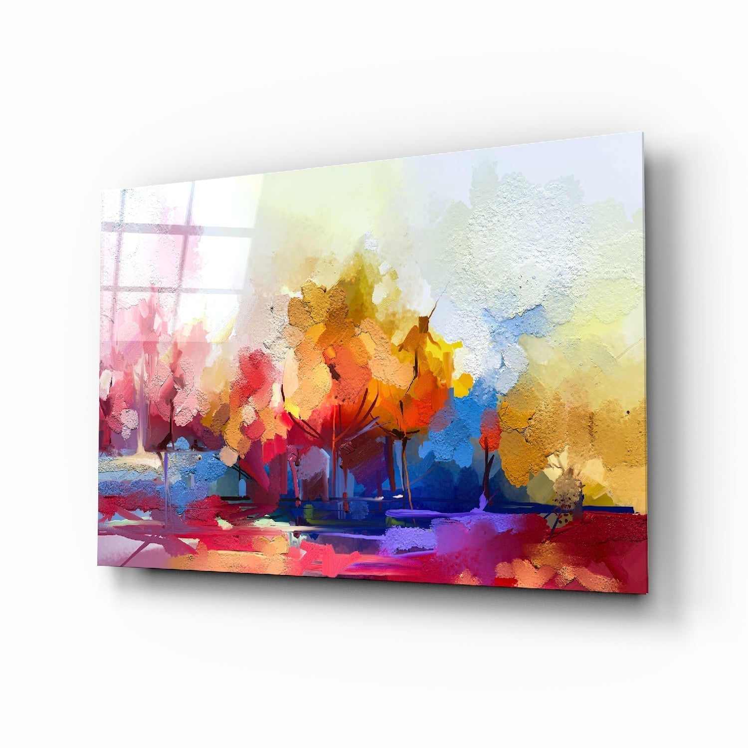 Abstract Trees Glass Wall Art | insigneart.co.uk