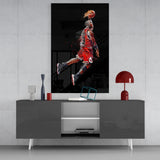 Michael Jordan Glass Wall Art | insigneart.co.uk