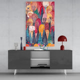 Colorful Trees Glass Wall Art | insigneart.co.uk
