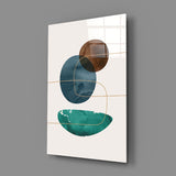 Dance of Earth Colors Glass Wall Art | insigneart.co.uk