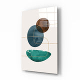 Dance of Earth Colors Glass Wall Art | insigneart.co.uk