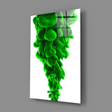 Green Layers Glass Wall Art | insigneart.co.uk