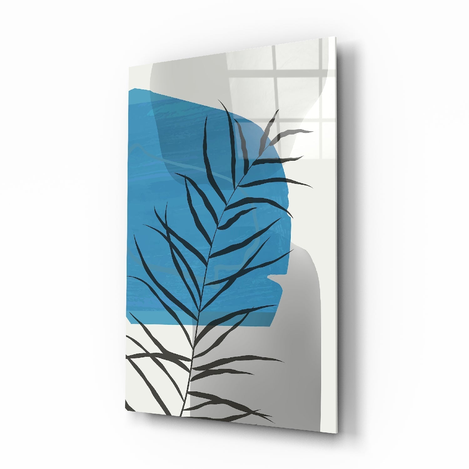 Autumn Blue Glass Wall Art | insigneart.co.uk