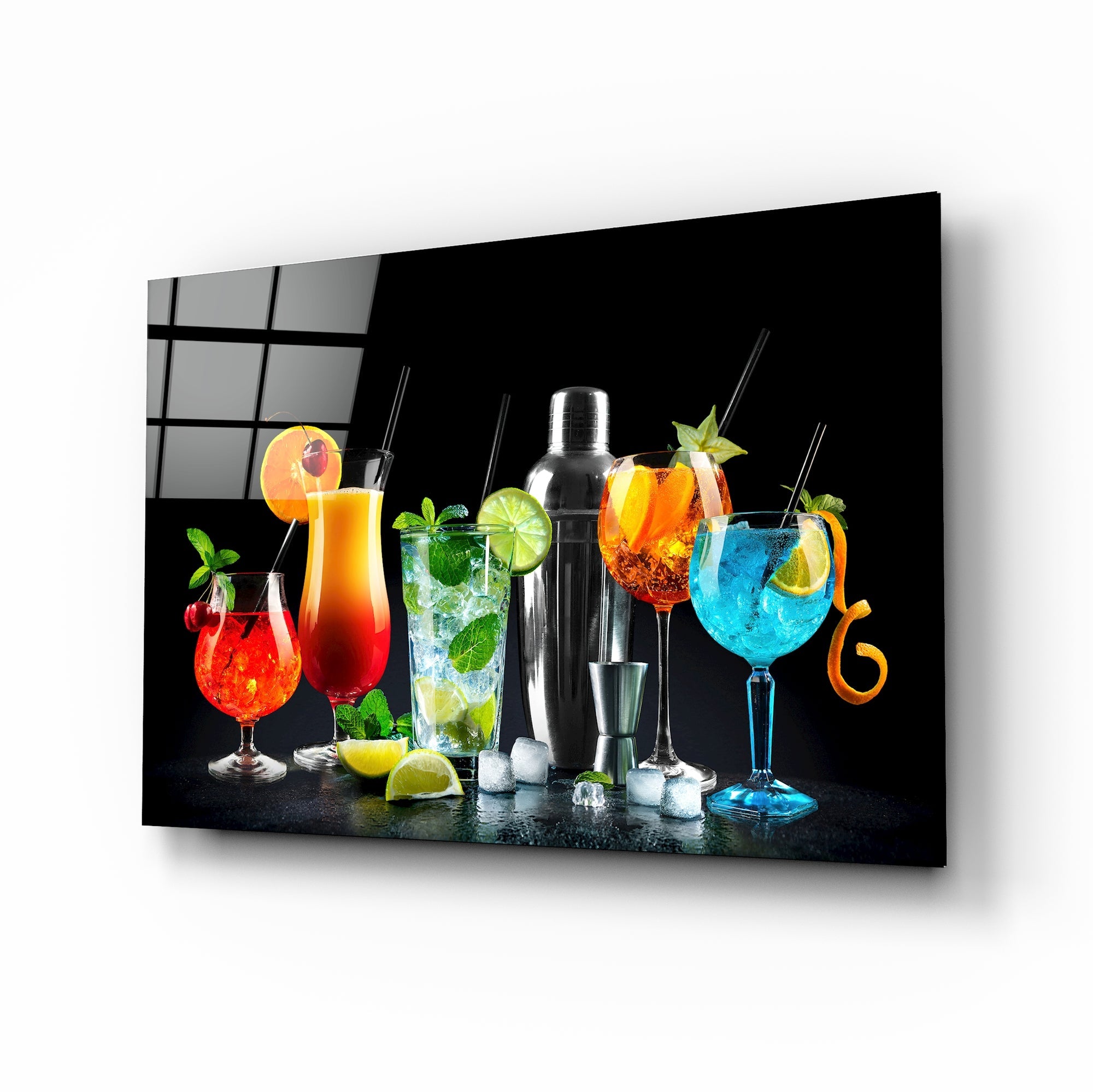 Cocktails Glass Wall Art | insigneart.co.uk