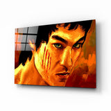 Bruce Lee Glass Wall Art | insigneart.co.uk