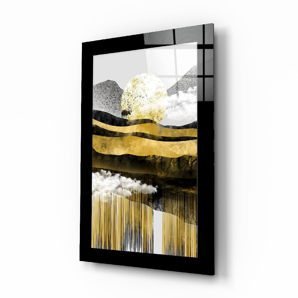 Golden Valley Glass Wall Art | insigneart.co.uk