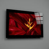 Red Leaves Glass Wall Art | insigneart.co.uk