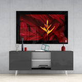 Red Leaves Glass Wall Art | insigneart.co.uk