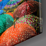 Colorful Umbrellas Glass Wall Art | insigneart.co.uk